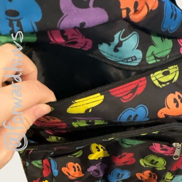 Walt Disney World Rainbow Mickey Mouse Backpack Neon Faces main image 11